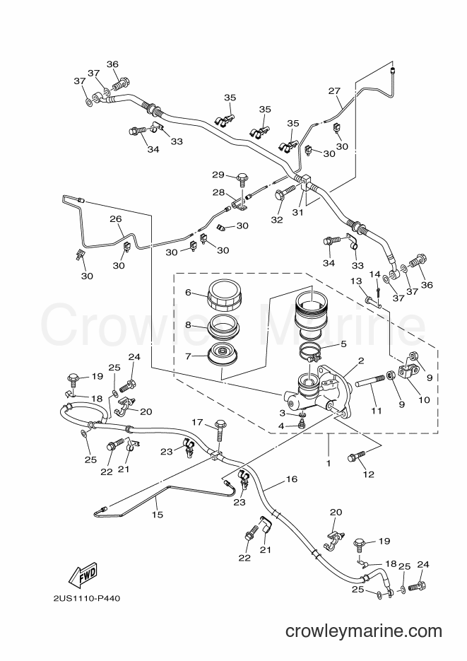 Yamaha Motors YXC700E (2US3) [010] - MASTER CYLINDER