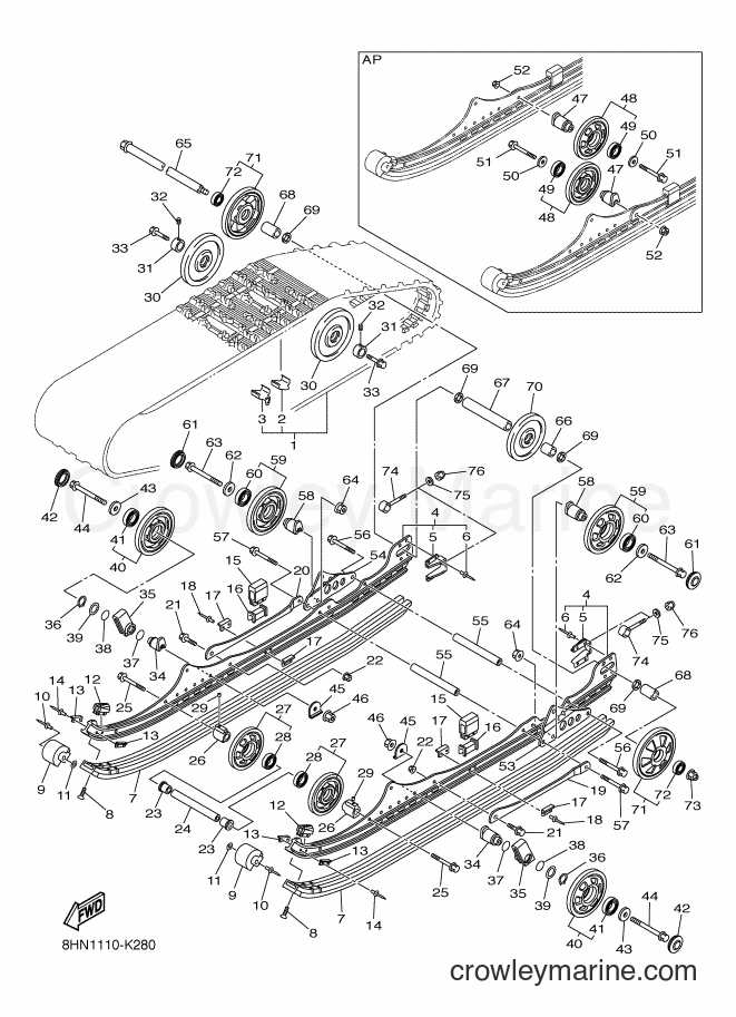 2011 Snowmobile RX10ST2 - RX10ST2 (8HN2) [010] - TRACK SUSPENSION 1