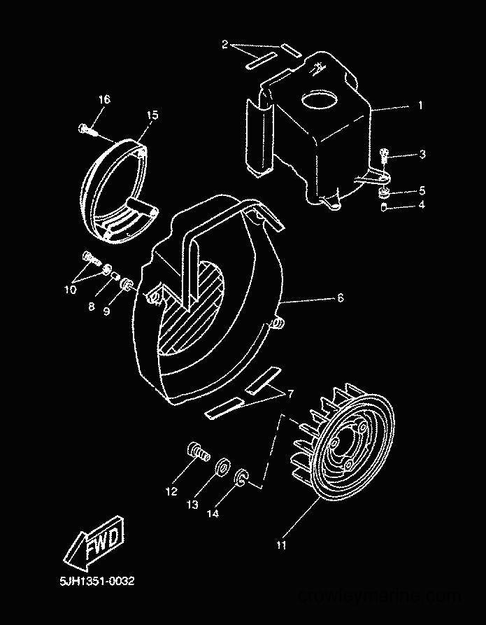 2001 Scooter CW50 - CW50 (5HG9) [020] - AIR SHROUD & FAN