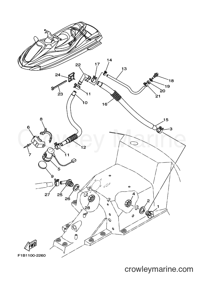 Yamaha Motors ENG FOR FZ1000A (60EA) [030] - BILGE PUMP