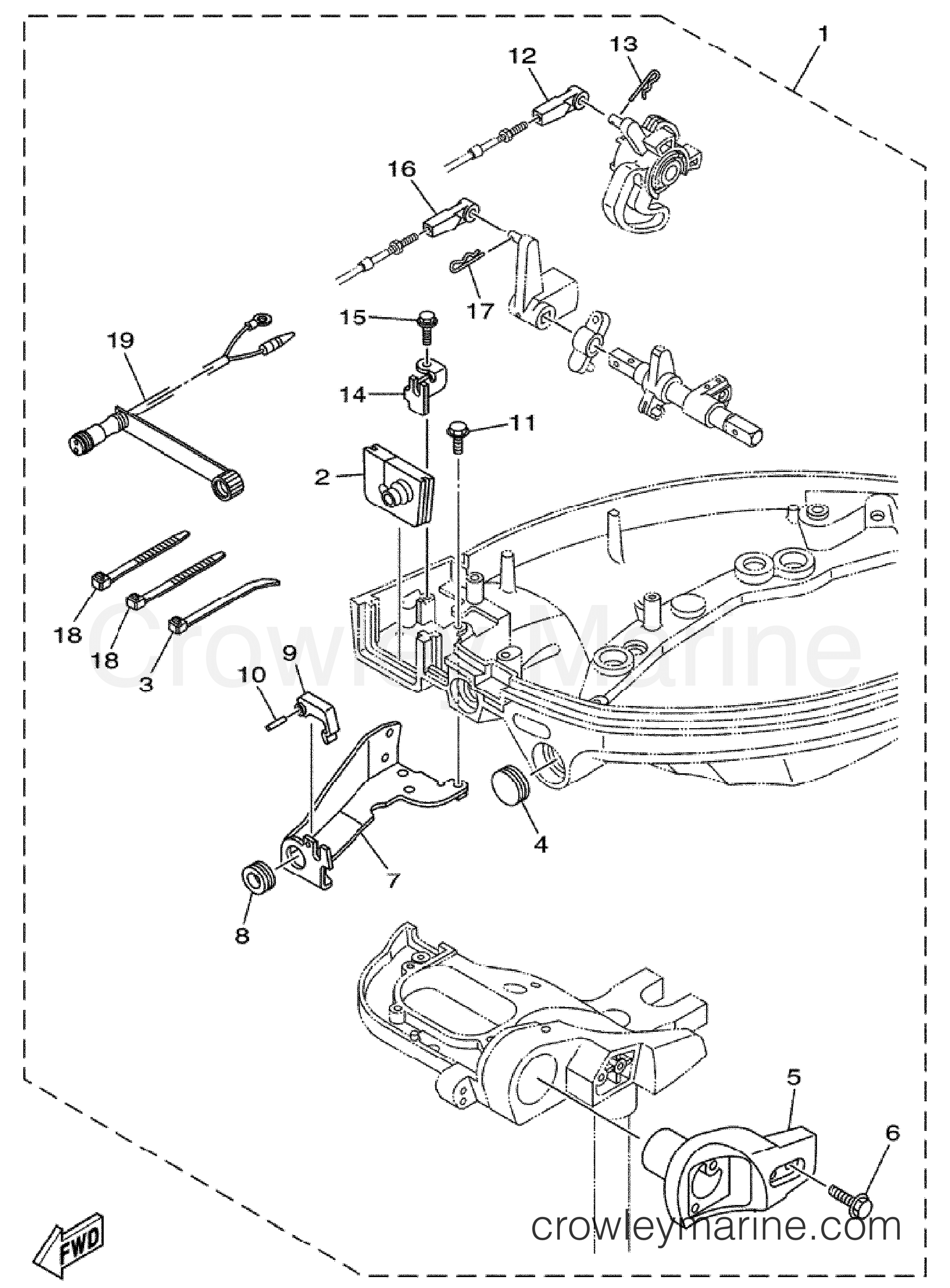 Yamaha Motors F15CELH - REMO CON ATTACHMENT
