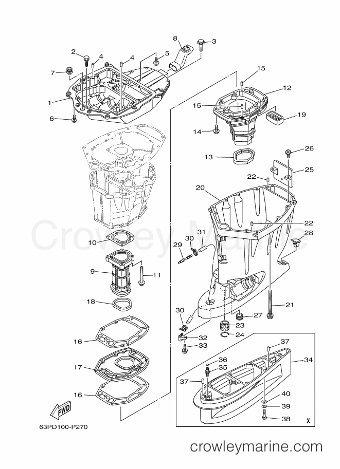 Yamaha Motors F150FETX (6BM8) [080] - UPPER CASING