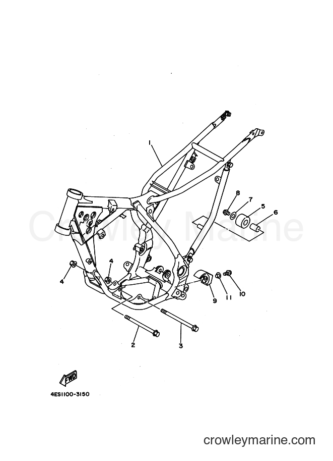 1997 Dirt Bike YZ80LW - YZ80LW (4LB7) [050] - FRAME