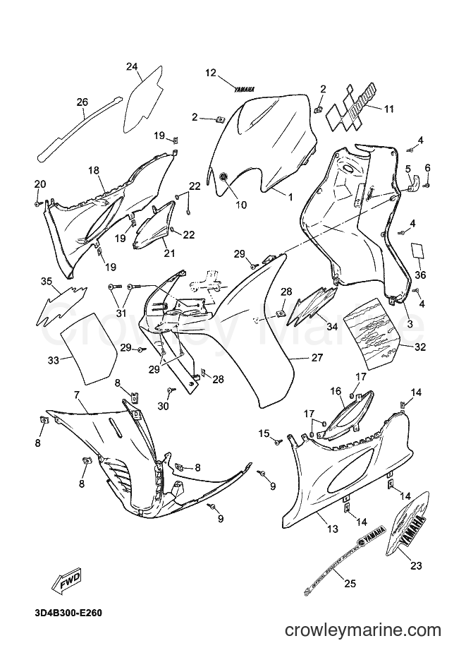 Yamaha Motors CS50Z (3D4B) [010] - LEG SHIELD