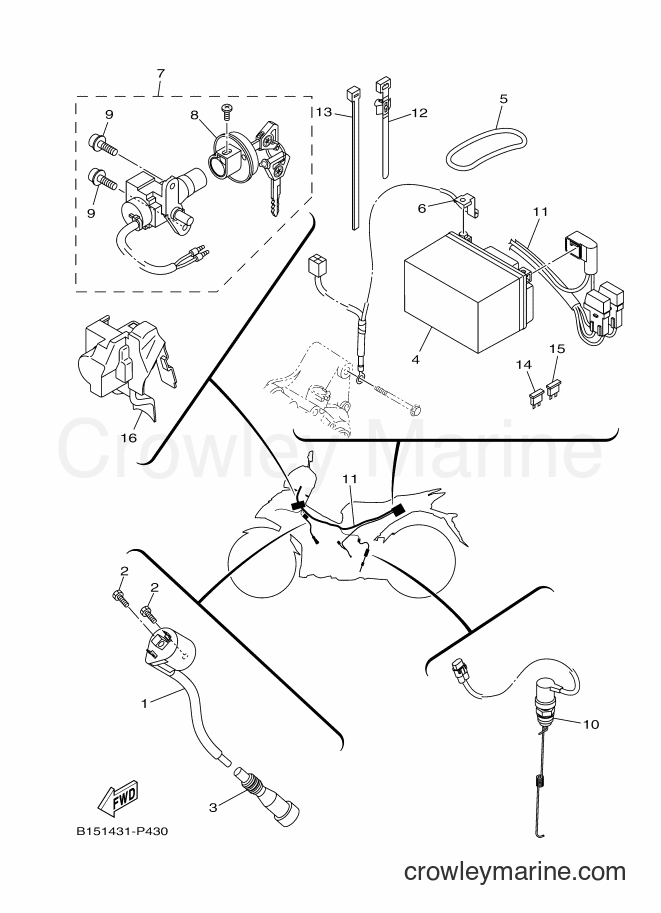Yamaha Motors T150 (B152) [010] - ELECTRICAL 1