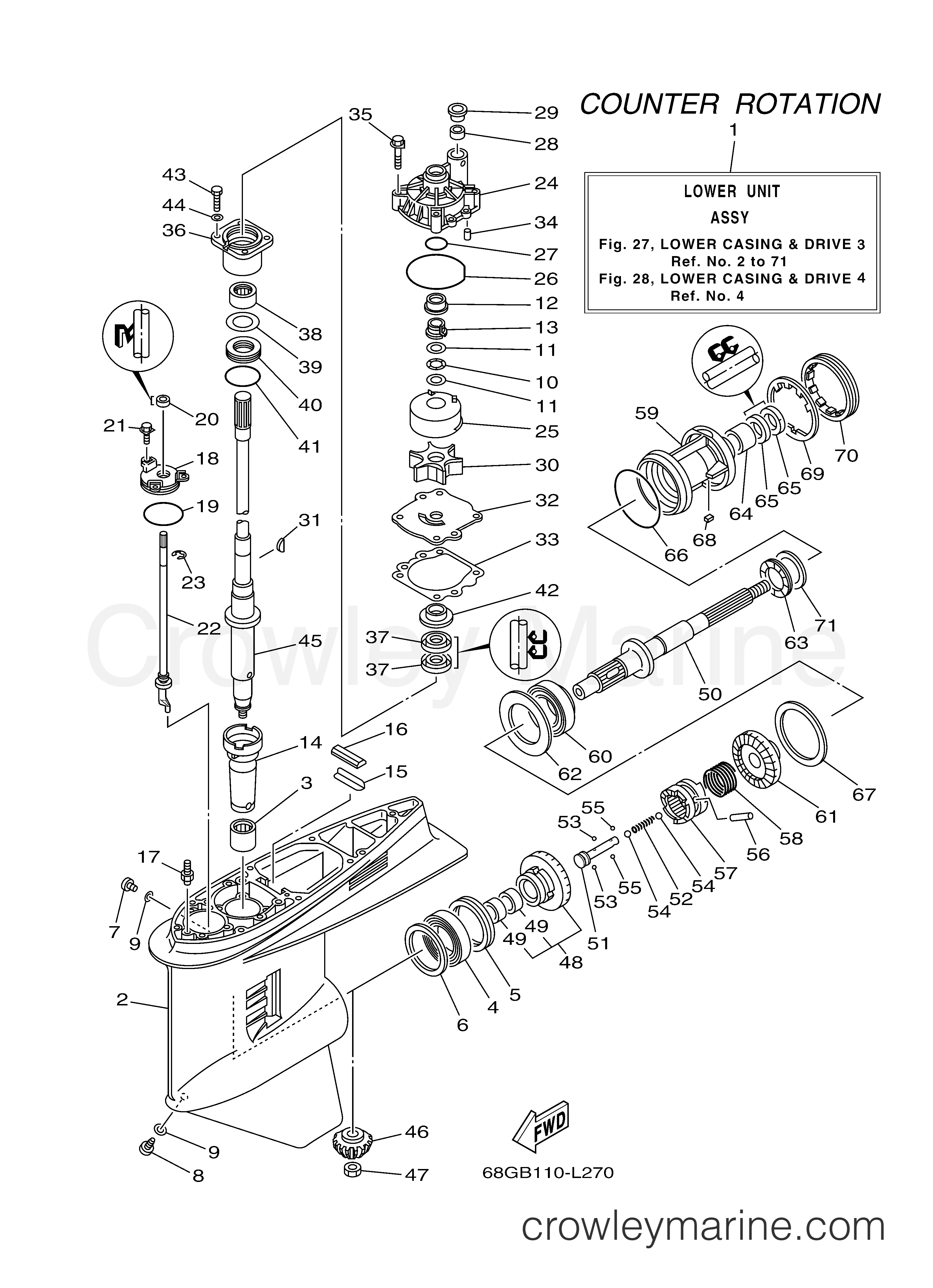 Yamaha Motors LZ200TXR - LOWER CASING DRIVE 3