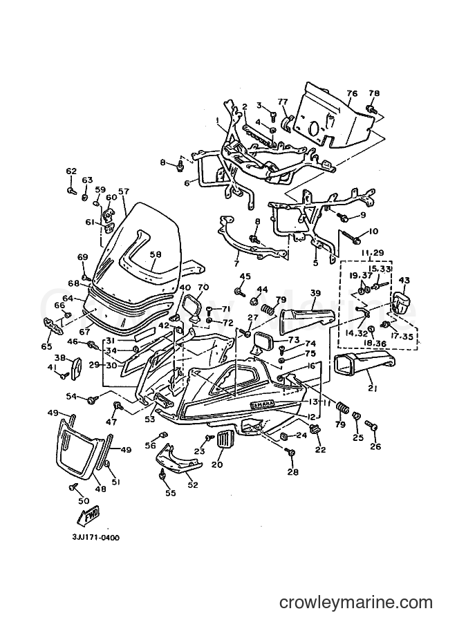 1990 Cruiser XVZ13DA - XVZ13DA (3JJ6) [010] - COWLING 1