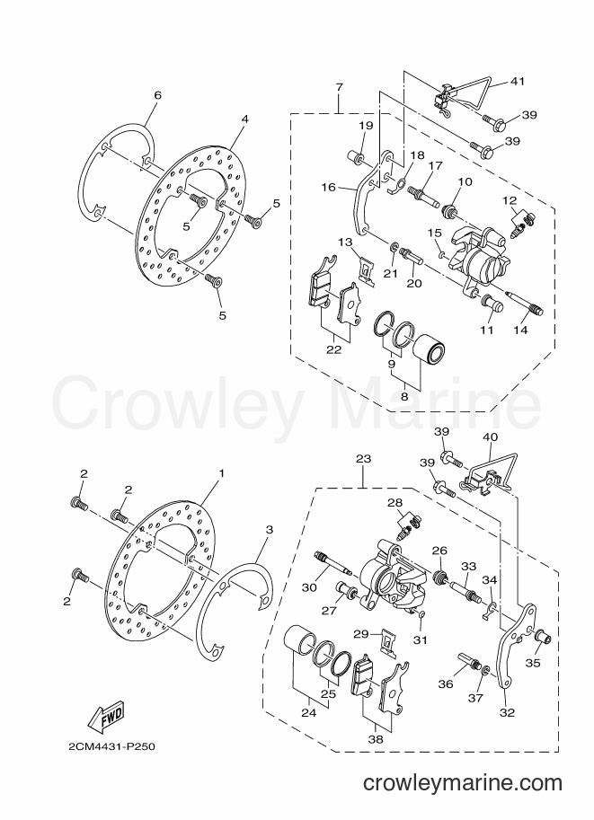 Yamaha Motors MW125A (2CMS) [020] - FRONT BRAKE CALIPER