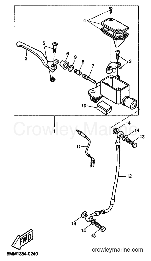 Yamaha Motors CW50 (5MS1) [010] - FRONT MASTER CYLINDER