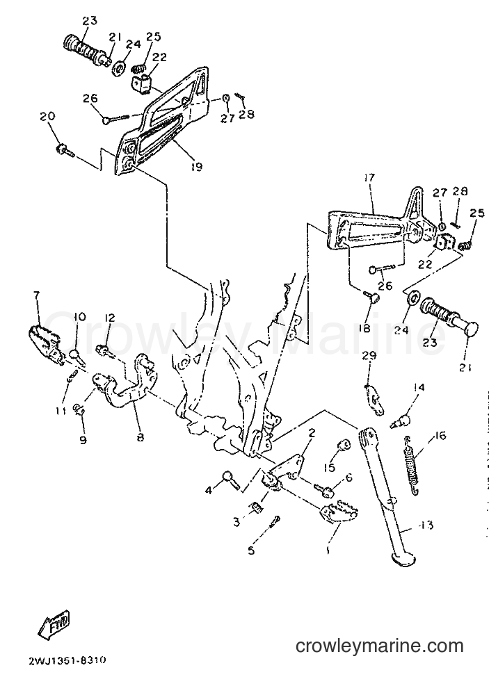 Yamaha Motors XT600 (2WJ2) [999] - STAND & FOOTREST