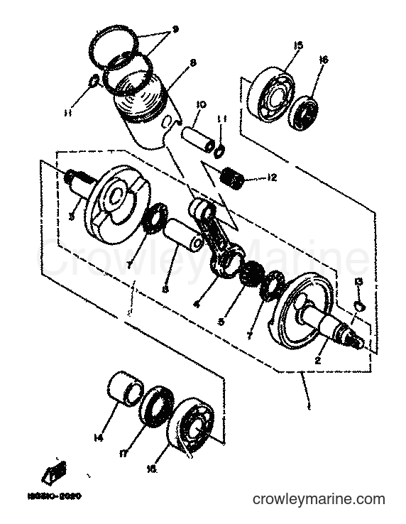 1982 Street Bike RD80 - RD80 (12G) [999] - CRANKSHAFT & PISTON