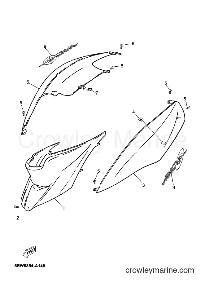 Yamaha Motors CS50 (5RW8) [040] - SIDE COVER