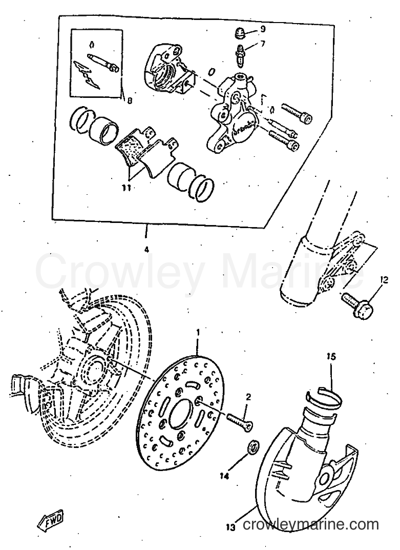 1997 Scooter CW50RSX - CW50RSX (5CD1) [999] - FRONT BRAKE CALIPER