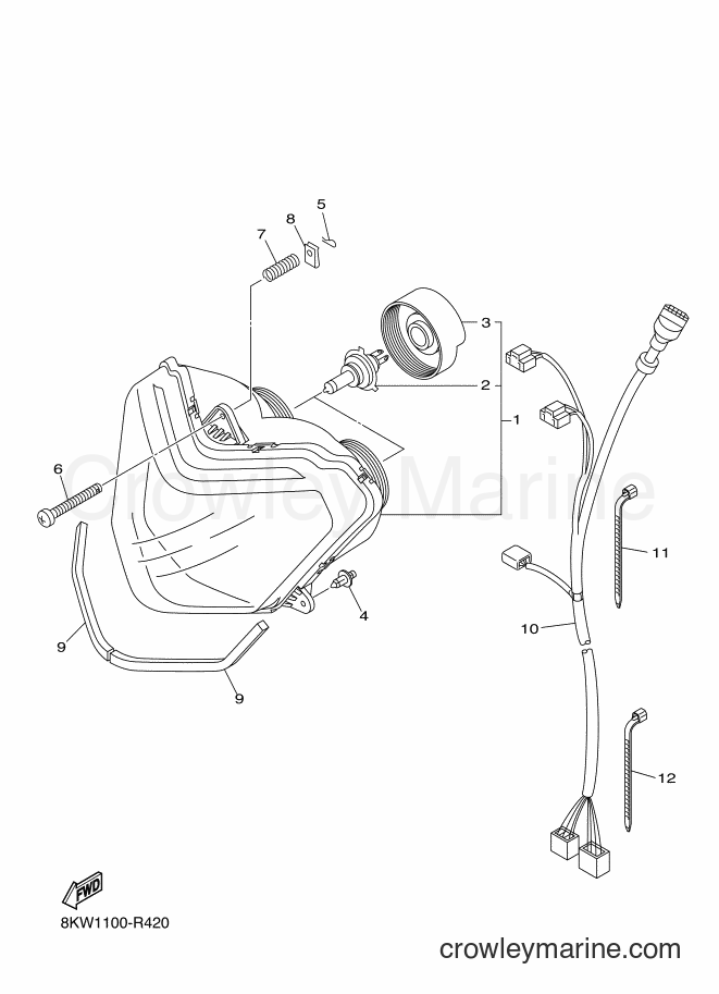 Yamaha Motors VK10F (8KW2) [020] - HEADLIGHT