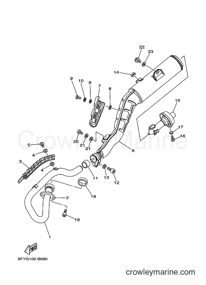 2004 Dirt Bike TW200E - TW200E (5FYN) [010] - EXHAUST