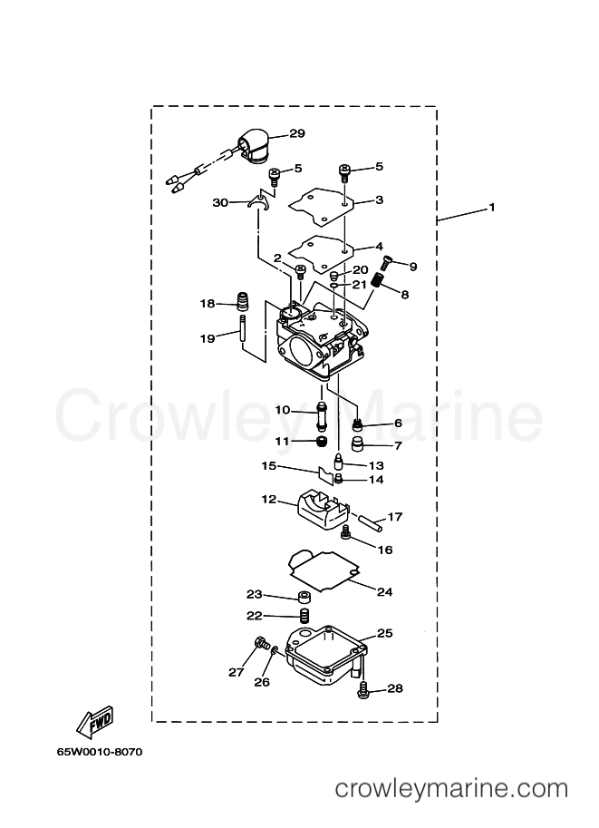 Yamaha Motors FT25B (68U) [030] - CARBURETOR