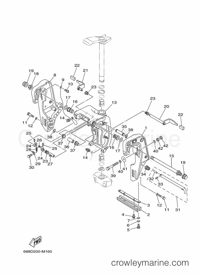 Yamaha Motors 85AETL (688D) [170] - BRACKET 2
