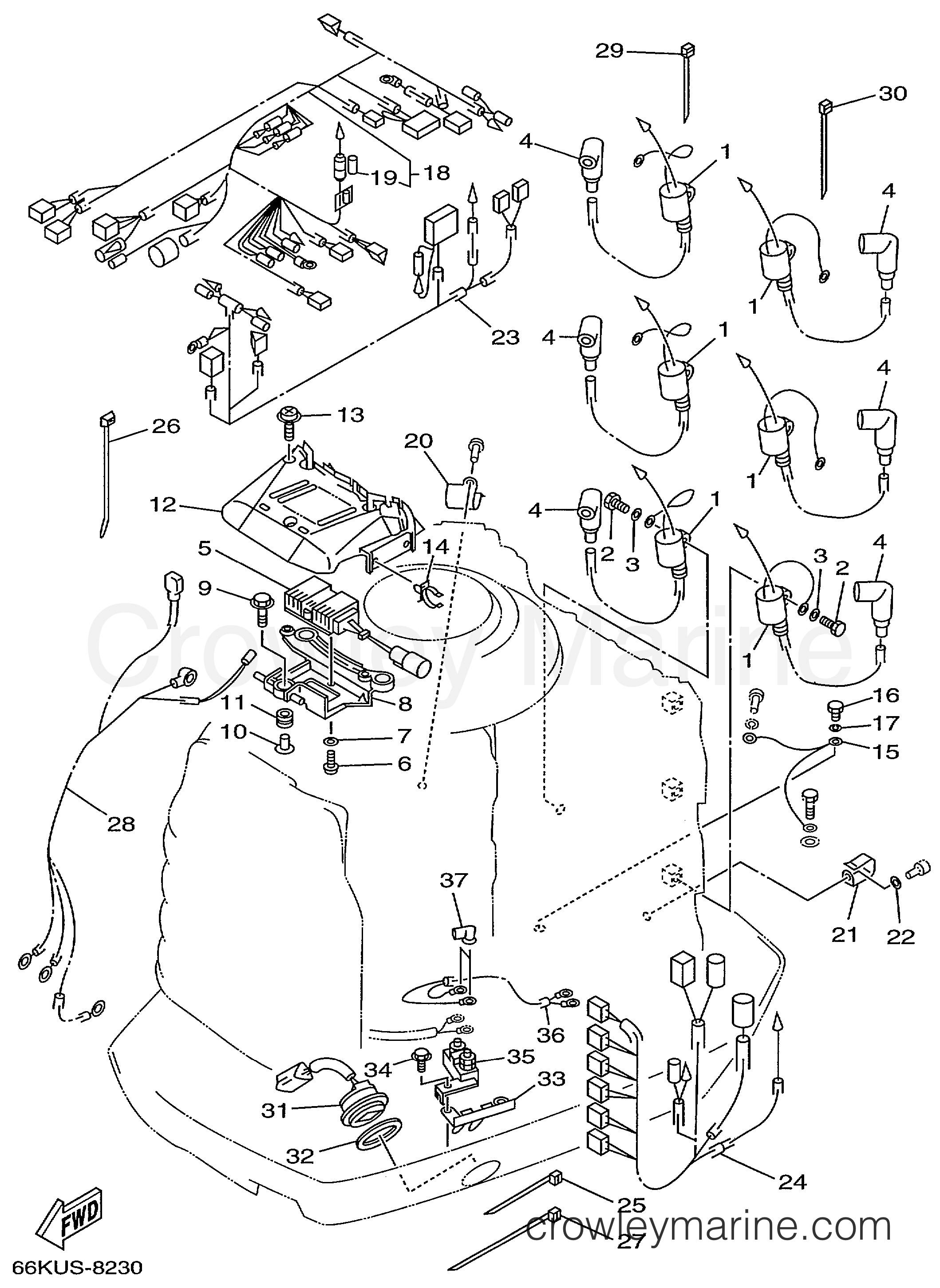Yamaha Motors V200TLRX - ELECTRICAL 2