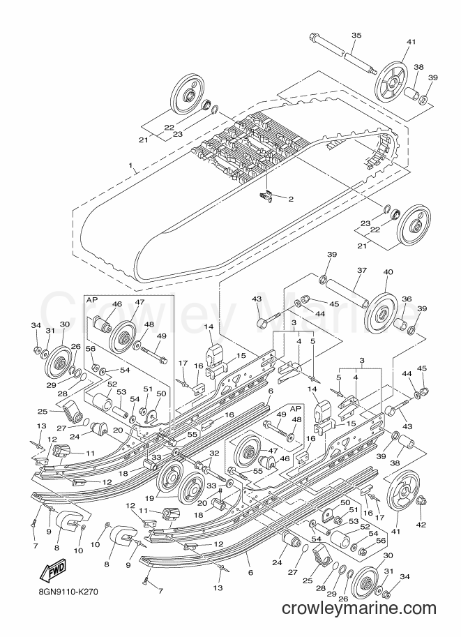 2011 Snowmobile RPZ50S - RPZ50S (8GN9) [020] - TRACK SUSPENSION 1