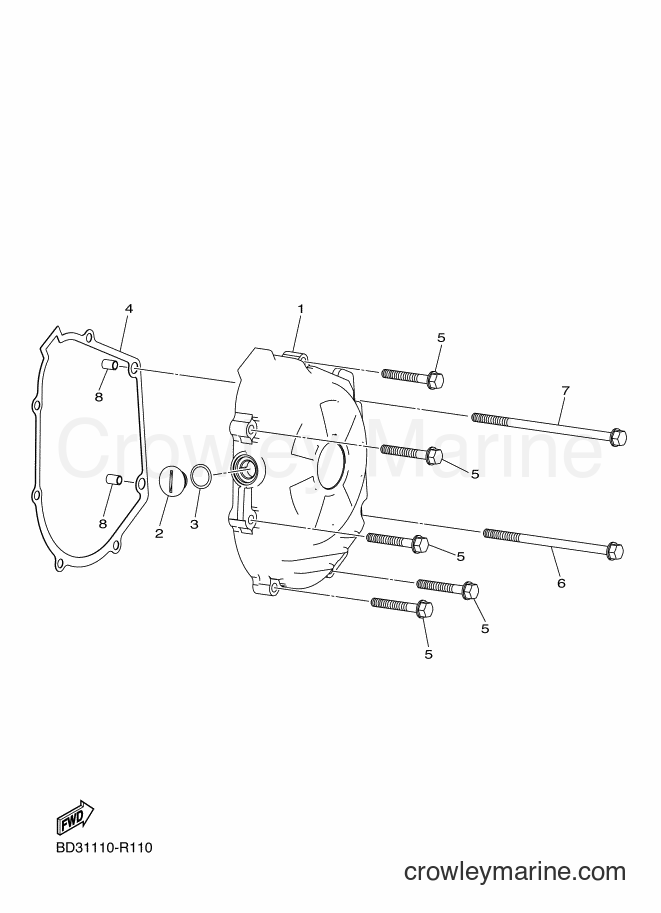 2017 ATV YFZ50 - YFZ50 (BW43) [010] - CRANKCASE COVER 1