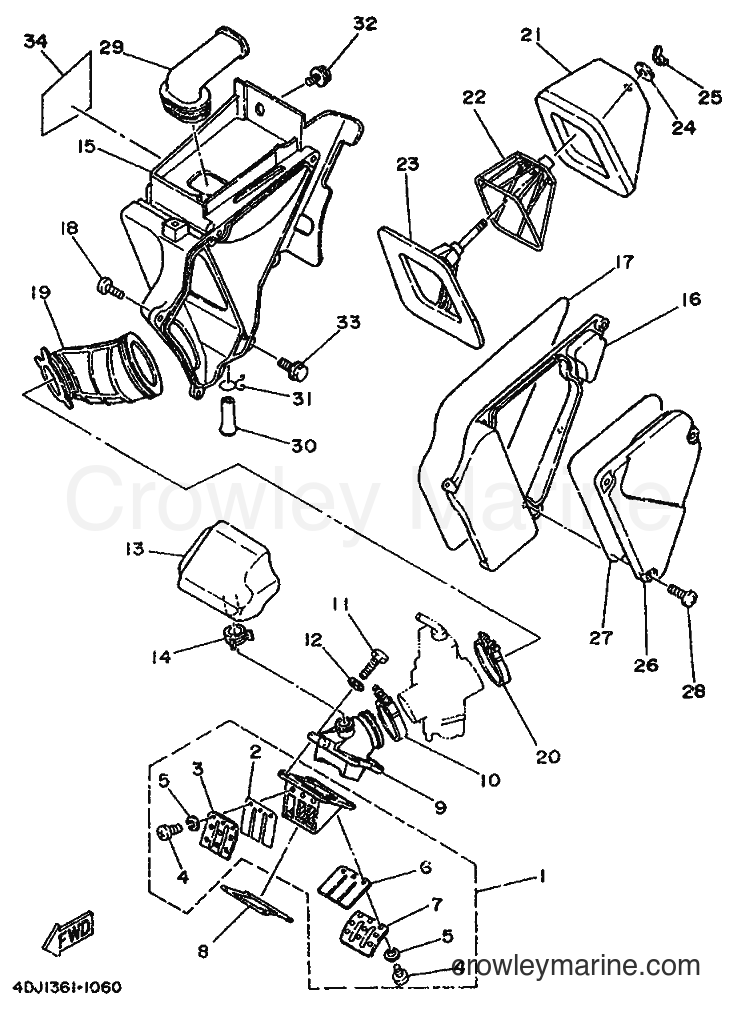 1996 Dirt Bike DT125R - DT125R (4DJ6) [010] - INTAKE