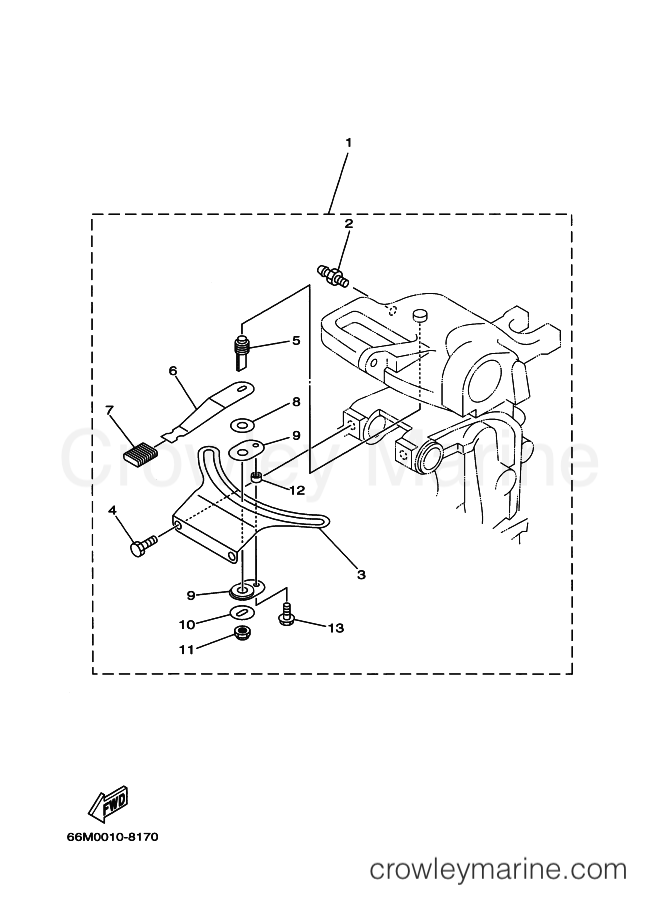 Yamaha Motors FT9.9D (66R) [020] - STEERING 2
