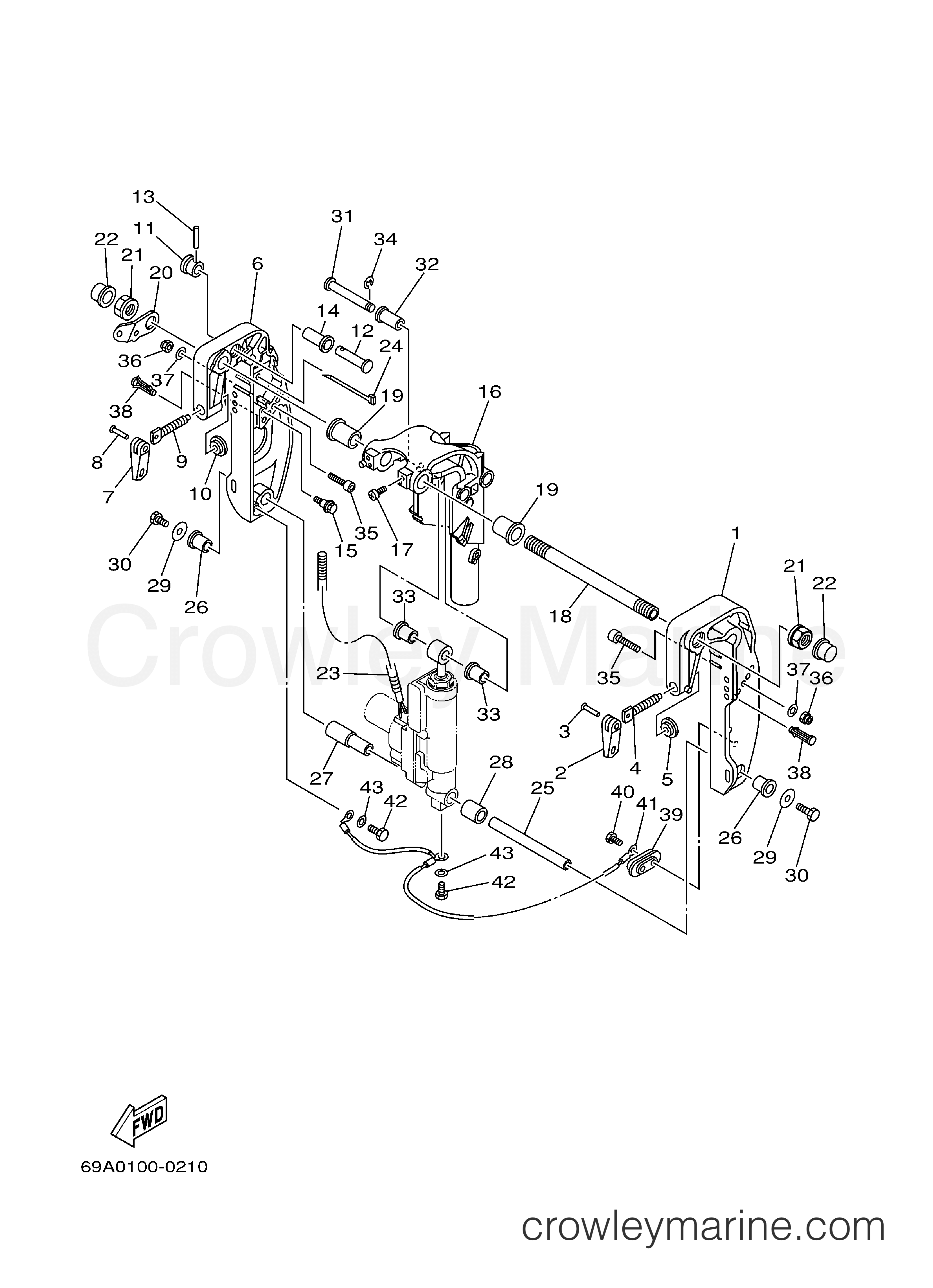 Yamaha Motors F15PLRZ - BRACKET 1