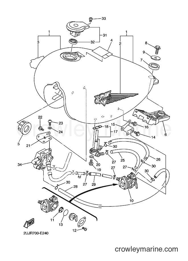2006 Cruiser XV250 - XV250 (2UJR) [010] - FUEL TANK