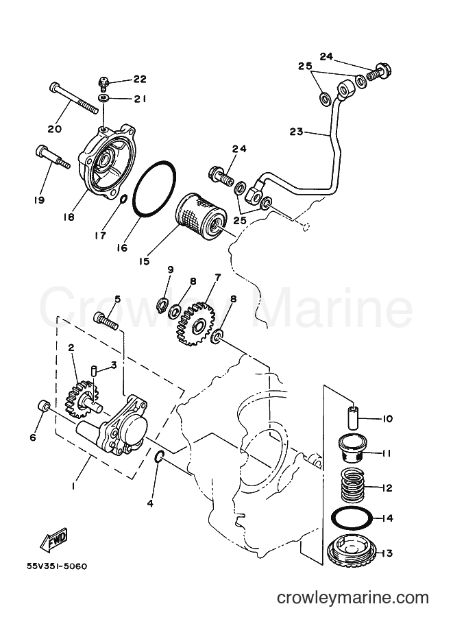 1987 Dirt Bike XT350 - XT350 (55V0) [080] - OIL PUMP