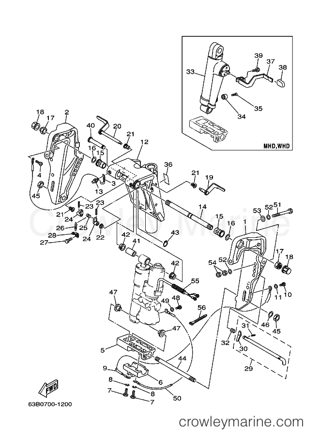 Yamaha Motors 40V (63C0) [030] - BRACKET 1