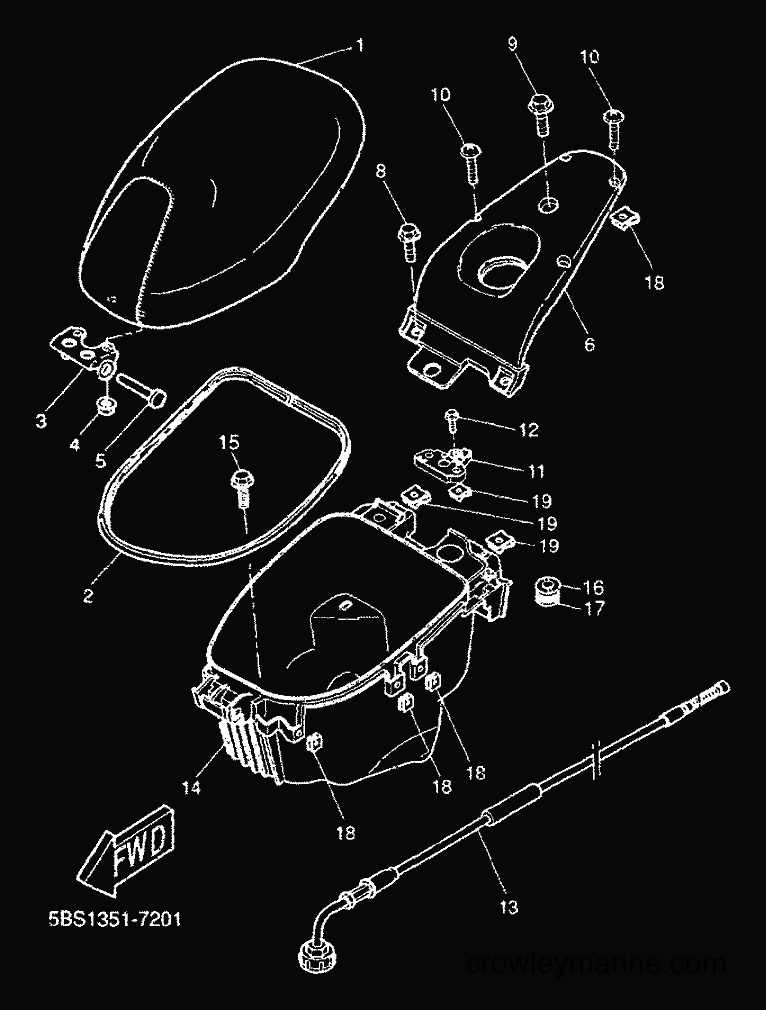 2000 Scooter YQ50 - YQ50 (5HEK) [010] - SEAT & CARRIER