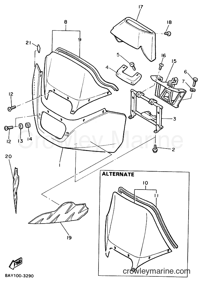 Yamaha Motors EX570SX (8AY1) [020] - WINDSHIELD
