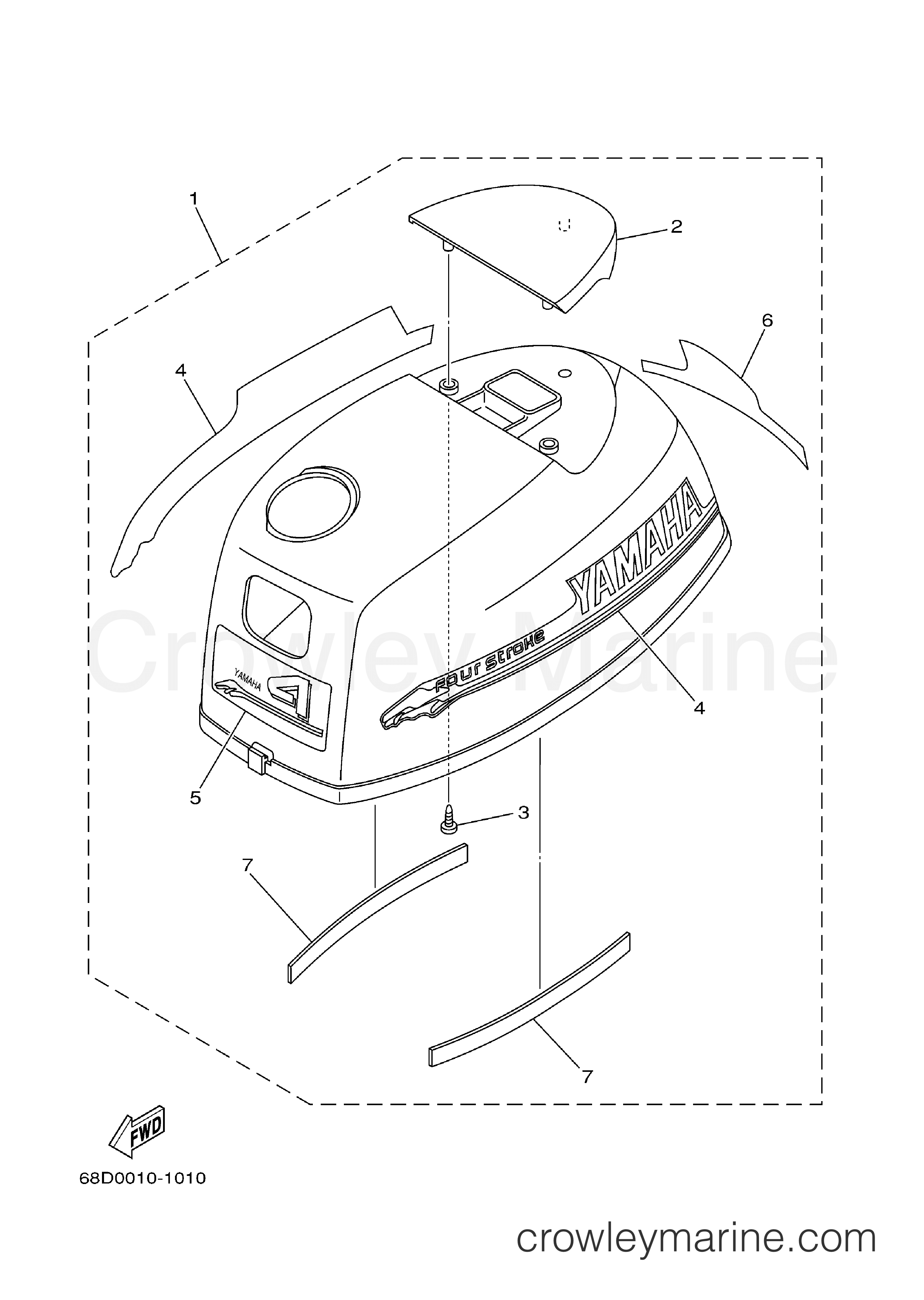 Yamaha Motors F4MLHZ - TOP COWLING