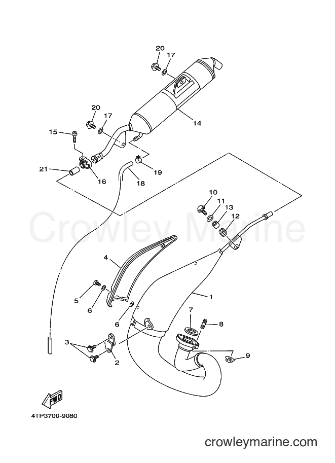 1999 Dirt Bike DT230 - DT230 (4TP3) [010] - EXHAUST