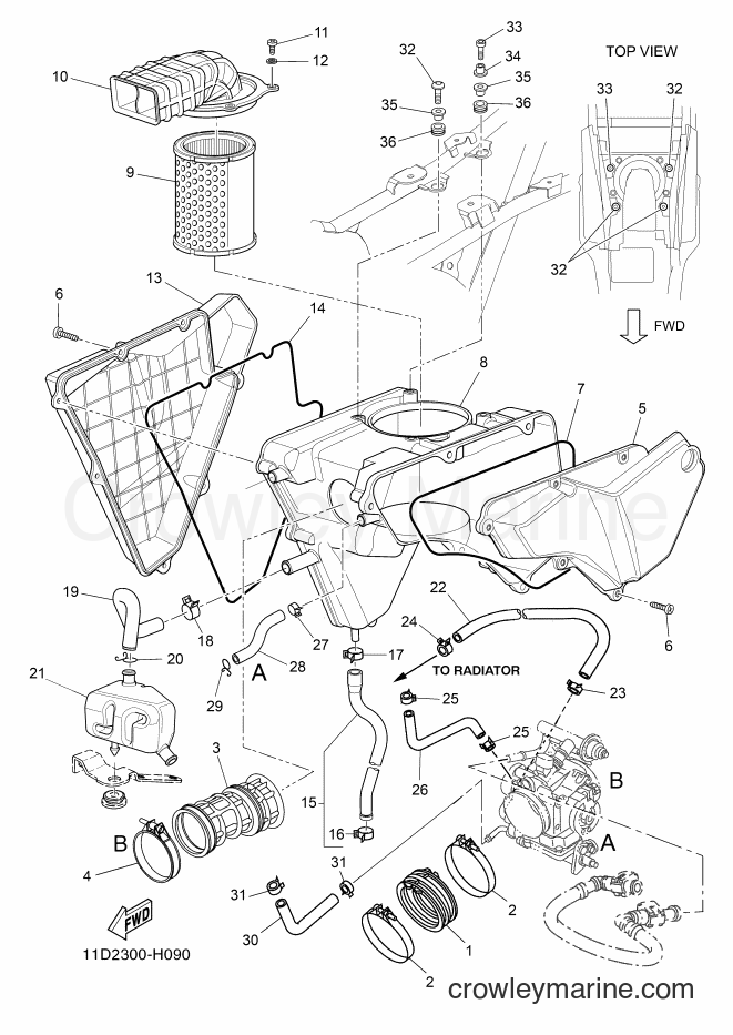 2010 Dirt Bike XT660Z - XT660Z (11D4) [030] - INTAKE