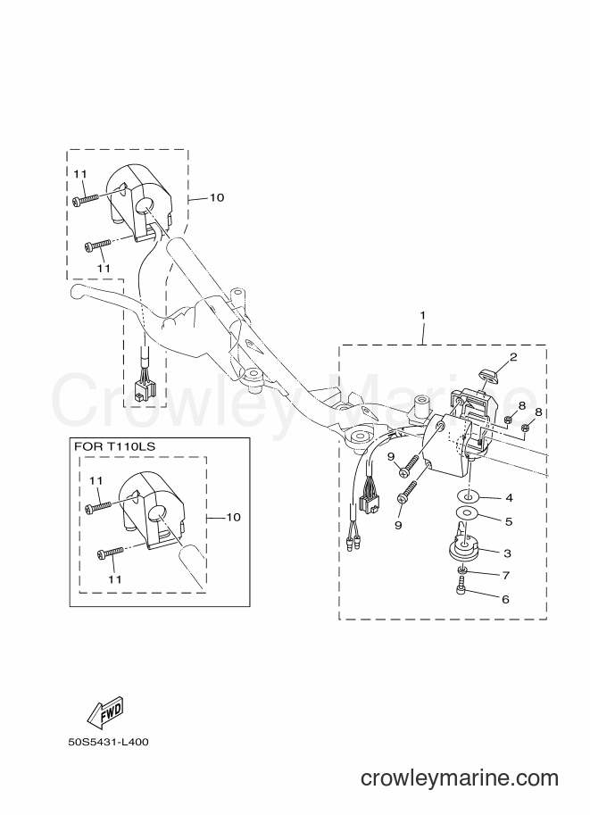 Yamaha Motors T110LSE (50S6) [010] - HANDLE SWITCH & LEVER 2