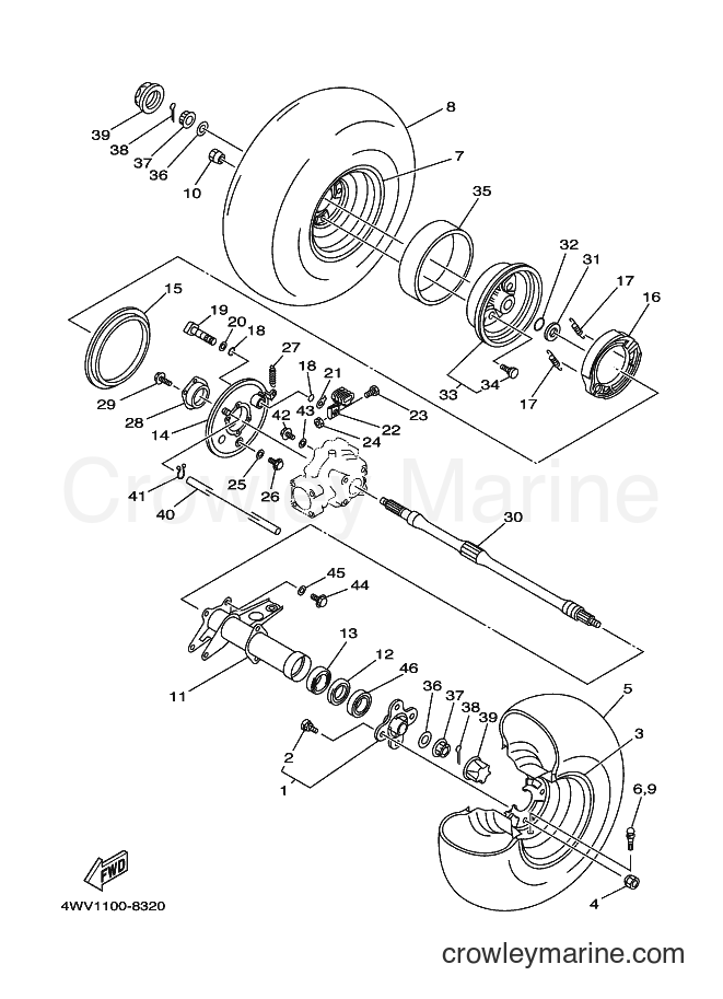 1998 ATV YFM600FWA - YFM600FWA (4WV4) [020] - REAR WHEEL