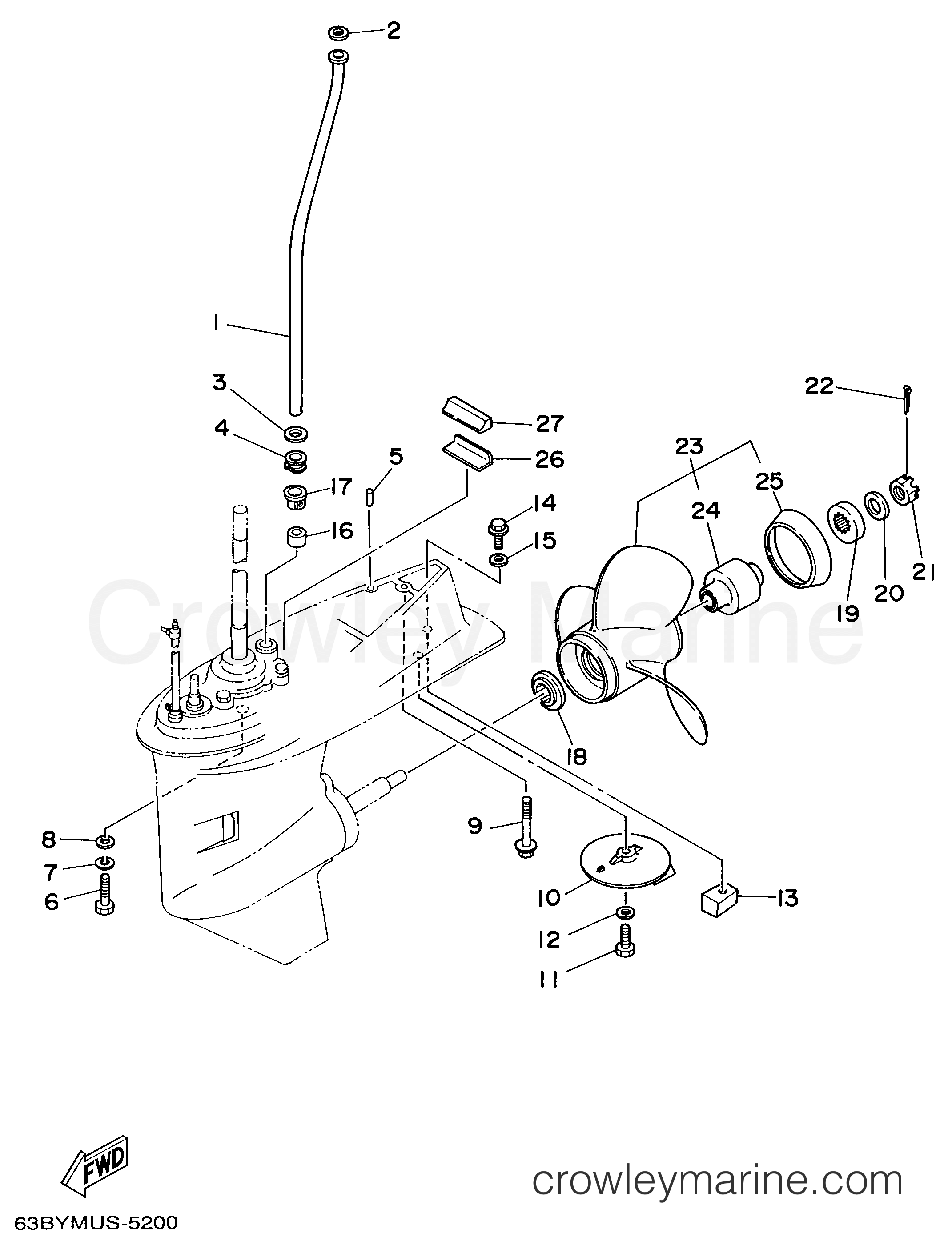 Yamaha Motors 40ELRU - LOWER CASING DRIVE 2