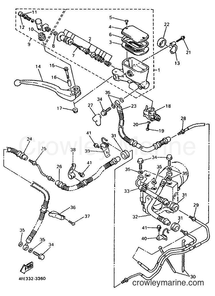 1994 Street Bike GTS1000A - GTS1000A (4FE3) [99A] - FRONT MASTER CYLINDER