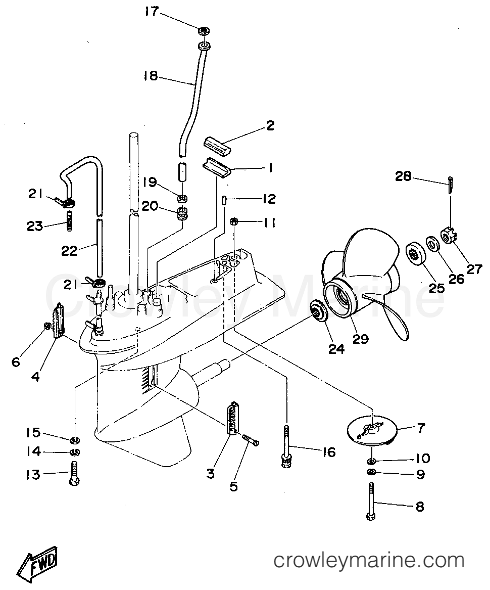 Yamaha Motors 50TLHS - LOWER CASING - DRIVE 2