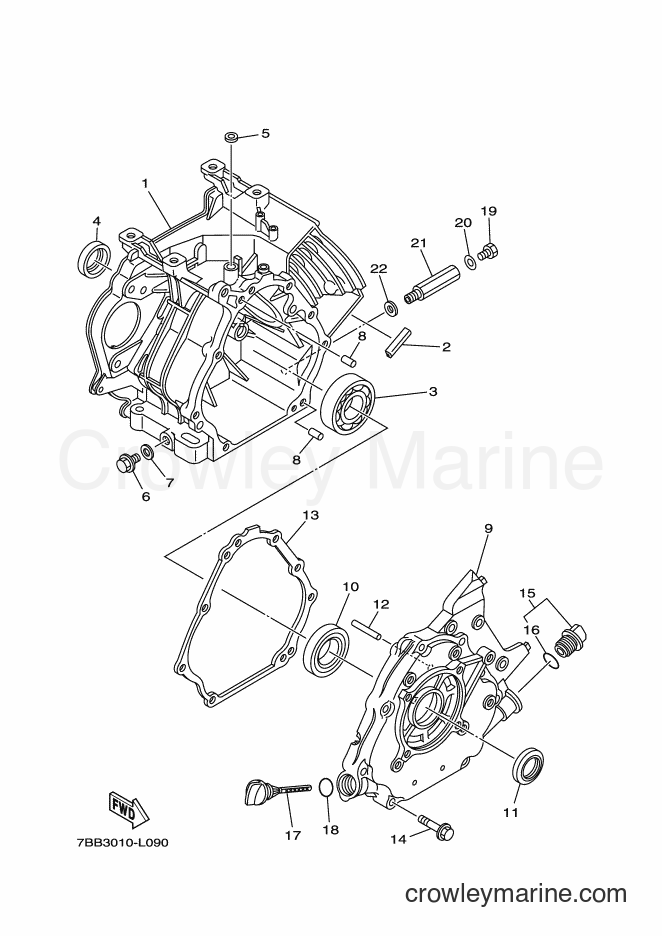 Yamaha Motors YS1390AR (7BB4) [010] - CRANKCASE