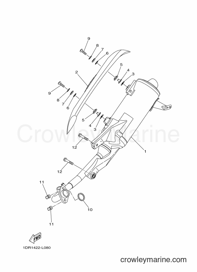 2013 Scooter XC115S - XC115S (1DR3) [010] - EXHAUST