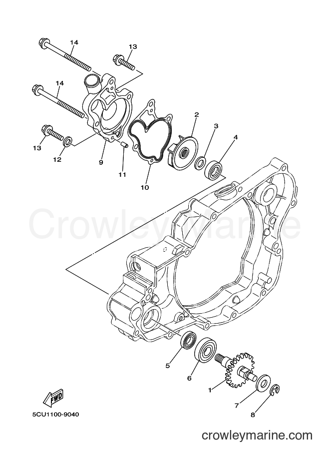 2003 Dirt Bike YZ250 - YZ250 (5UP2) [030] - WATER PUMP