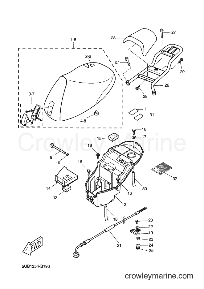 2003 Scooter YH50 - YH50 (5UB1) [010] - SEAT & CARRIER