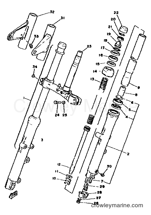 Yamaha Motors XS750 (3G9) [999] - FRONT FORK