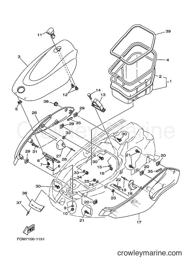 Yamaha Motors JET FOR XL700 (67E5) [01H] - ENGINE HATCH 2