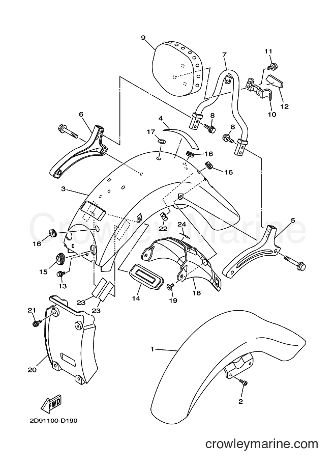 Yamaha Motors XV1700ATS (2D93) [020] - FENDER