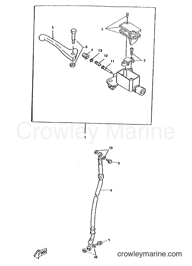 1998 Scooter CW50 - CW50 (4RW3) [010] - FRONT MASTER CYLINDER