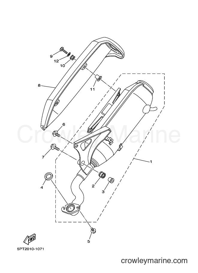 2001 Scooter CV50ZR - CV50ZR (5PT1) [010] - エキゾースト