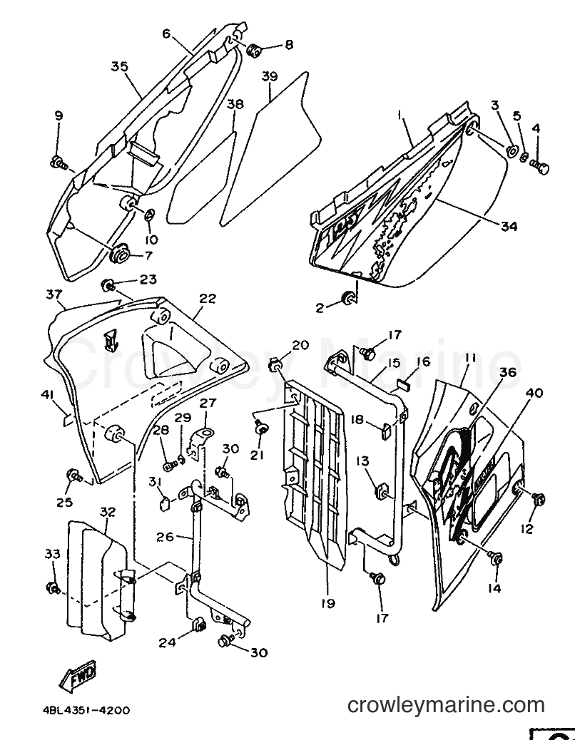 Yamaha Motors DT125RE (4BL4) [999] - SIDE COVER